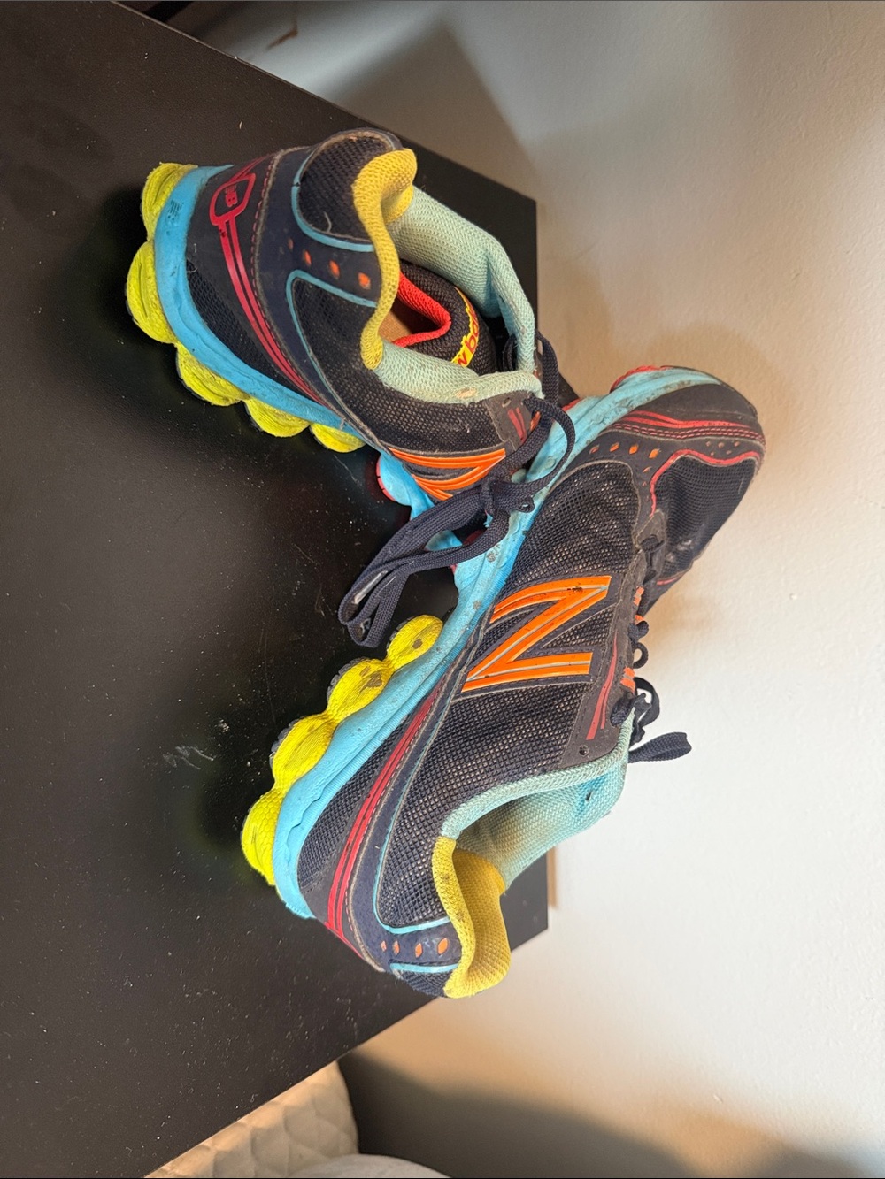 NEW BALANCE - Navy, Orange, Yellow and Blue Kids' Running Sneakers